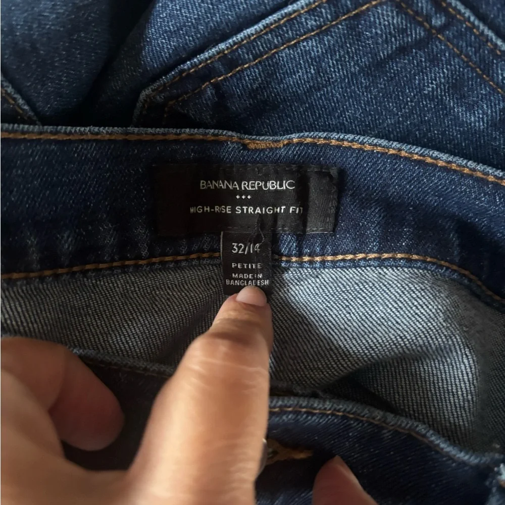 Banana Republic Dark Blue Straight cuffed Jeans - Picture 3 of 3
